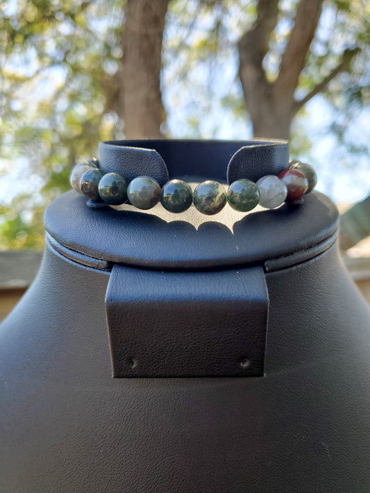 8mm African Bloodstone Bracelet