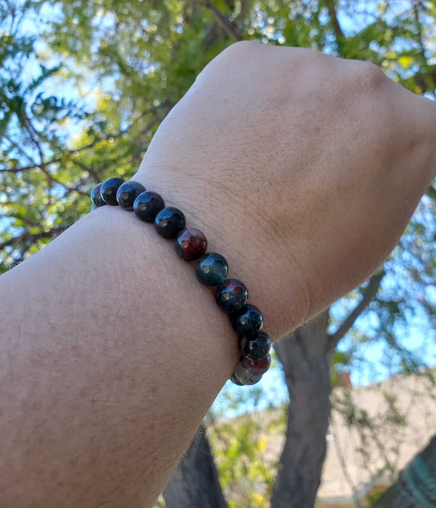 8mm African Bloodstone Bracelet