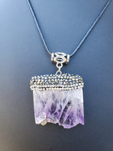 Load image into Gallery viewer, Amethyst Cluster Slice Pendant
