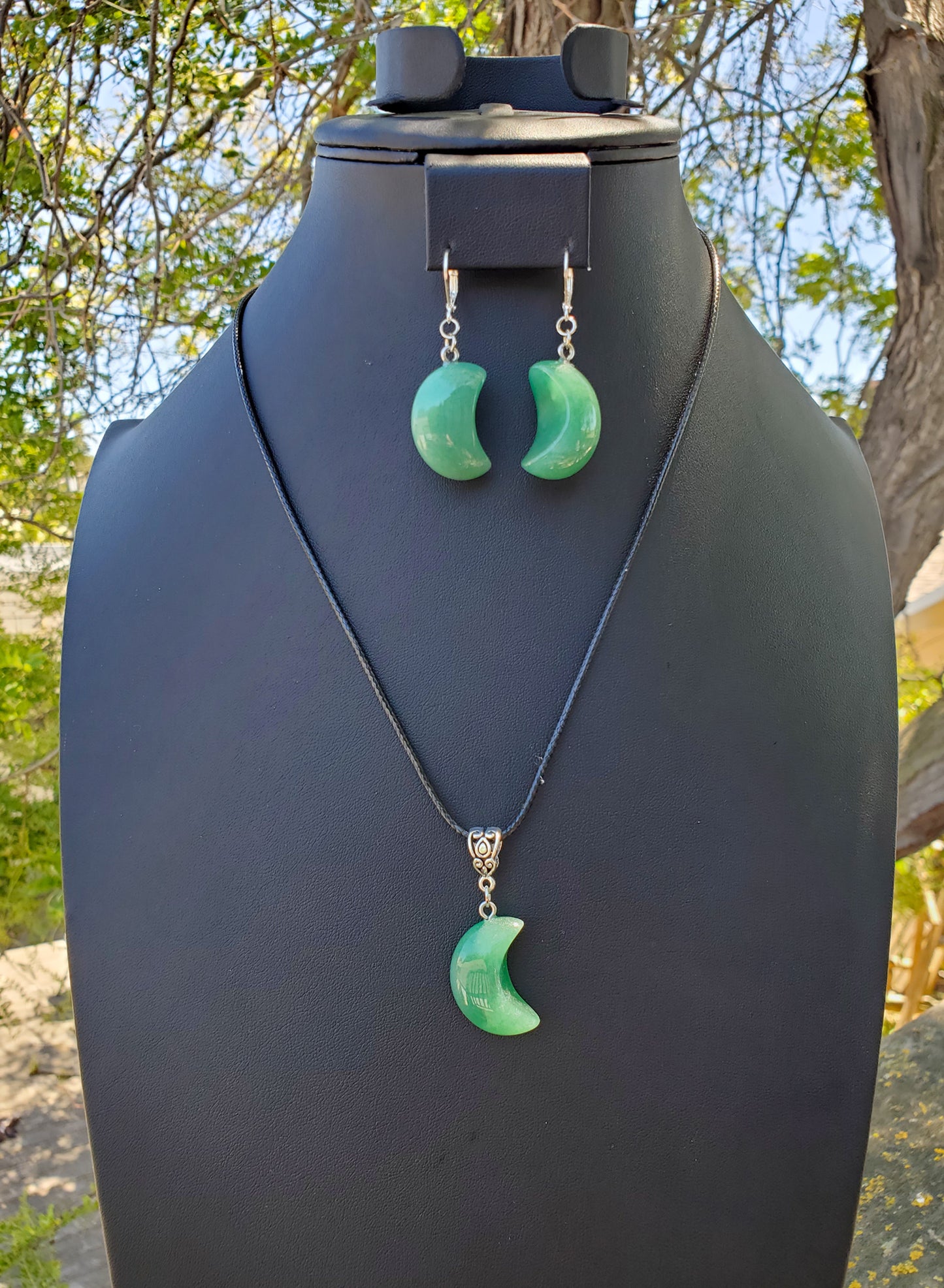 Green Aventurine Moon Set