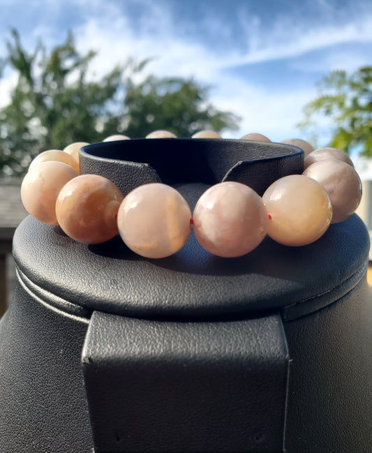 16mm Cherry Flower Agate Bracelet