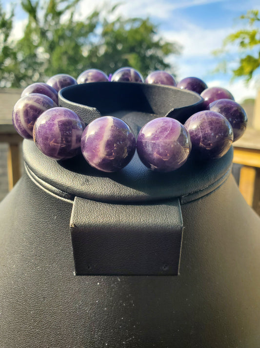 18mm Chevron Amethyst Bracelet