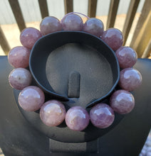 Load image into Gallery viewer, 16mm Lavender Rose Quartz Bracelet
