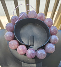 Load image into Gallery viewer, 16mm Lavender Rose Quartz Bracelet
