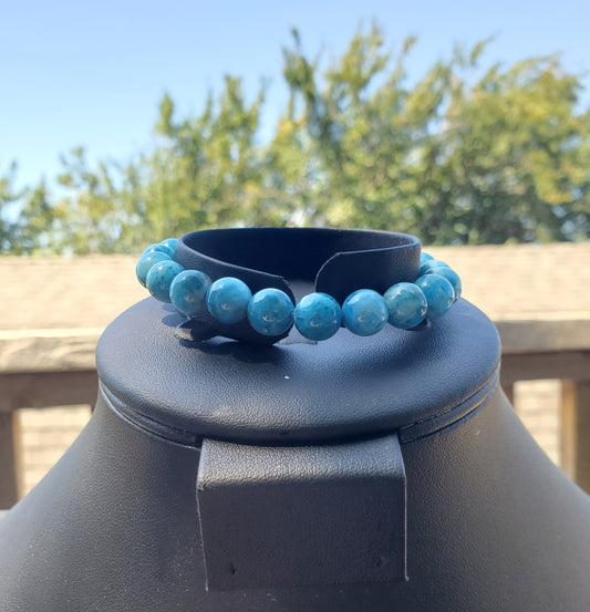 9mm Blue Apatite Bracelet