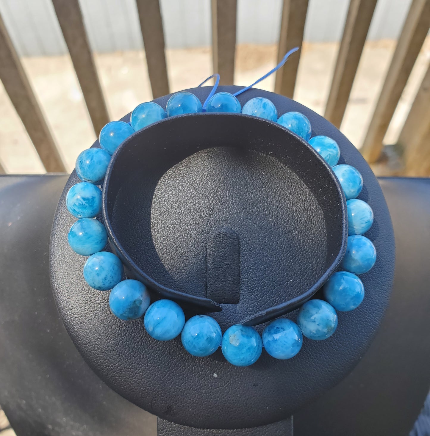9mm Blue Apatite Bracelet