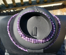 Load image into Gallery viewer, 4mm Lepidolite Double Wrap Bracelet/Necklace
