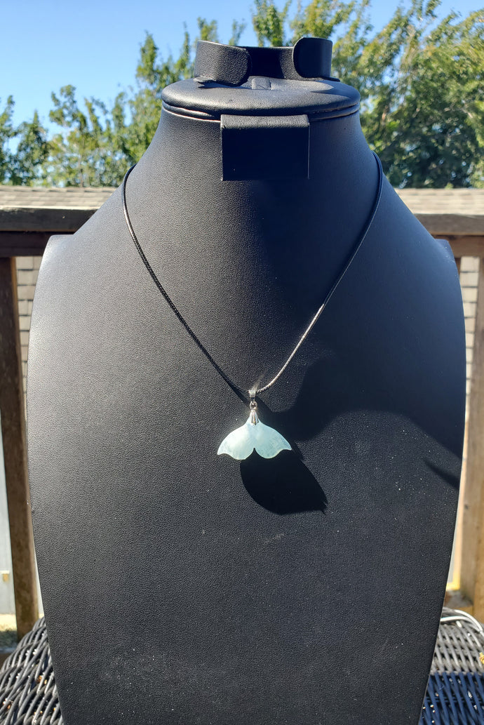 Aquamarine Whale Tail Necklace